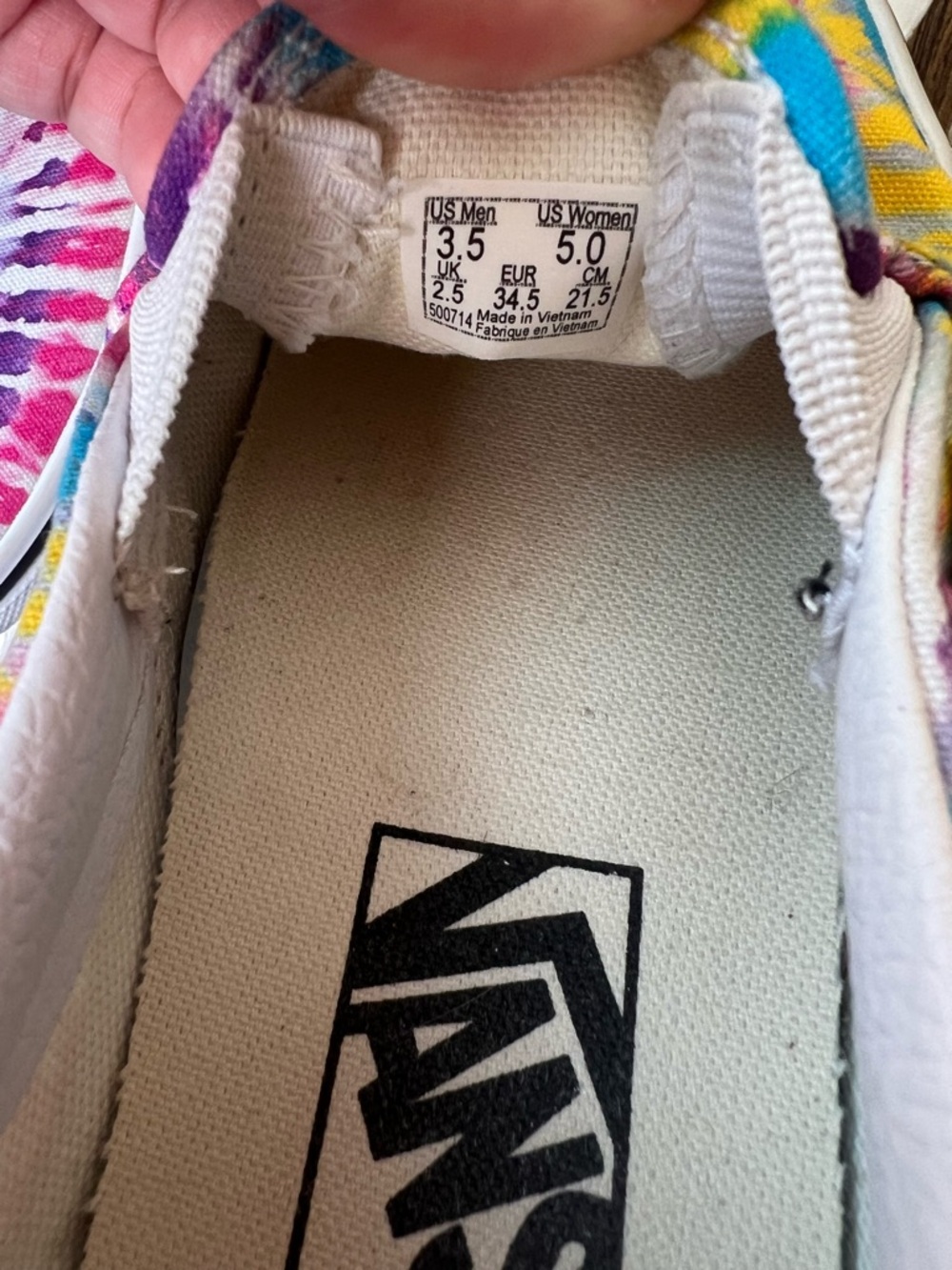 Vans Classic Slip-On Shoes – Tie-Dye Spiral – Women’s 5 / Men’s 3.5 - Picture 9 of 11